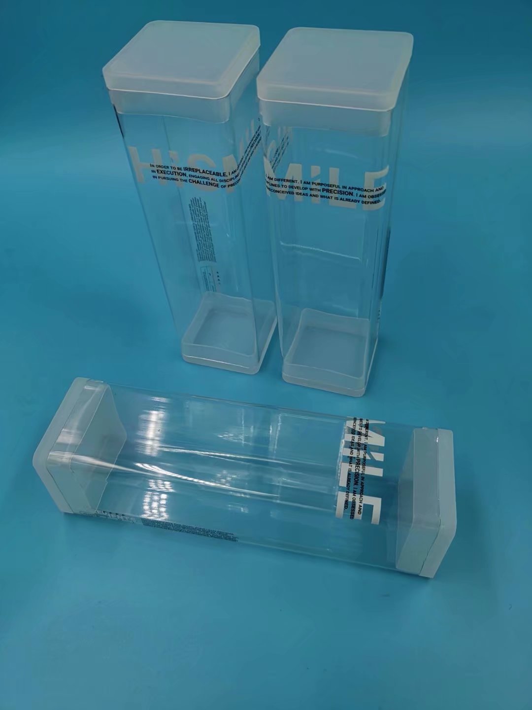 clear square packaging tubes,plastic square tubes,packaging square